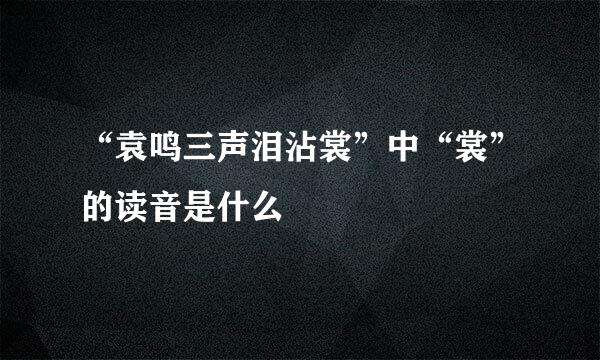 “袁鸣三声泪沾裳”中“裳”的读音是什么