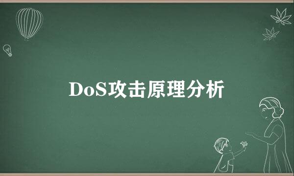 DoS攻击原理分析