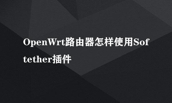 OpenWrt路由器怎样使用Softether插件
