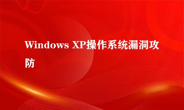Windows XP操作系统漏洞攻防