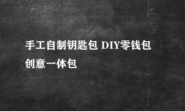 手工自制钥匙包 DIY零钱包 创意一体包