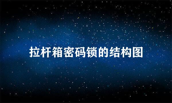 拉杆箱密码锁的结构图