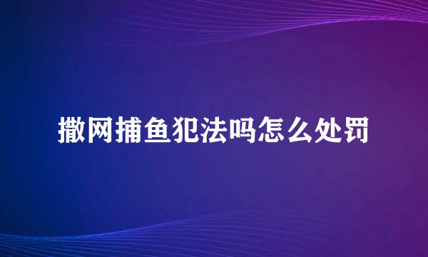撒网捕鱼犯法吗怎么处罚