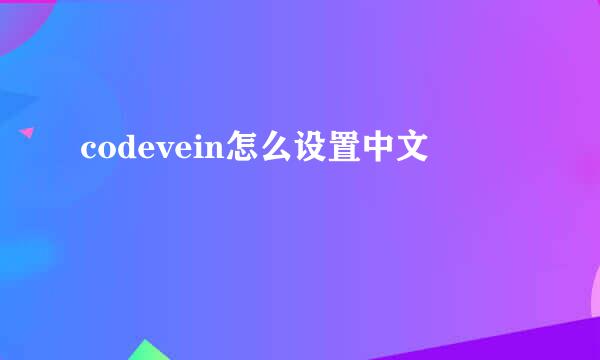 codevein怎么设置中文