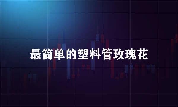 最简单的塑料管玫瑰花