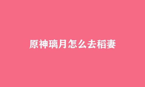 原神璃月怎么去稻妻