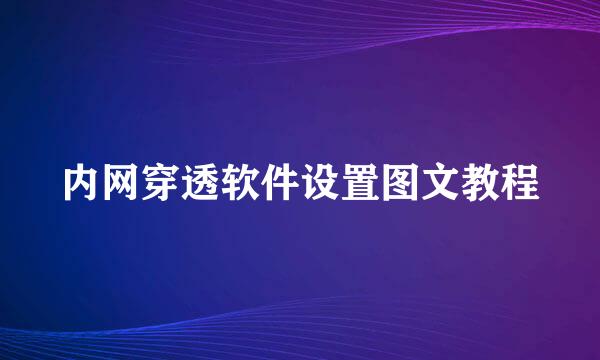 内网穿透软件设置图文教程