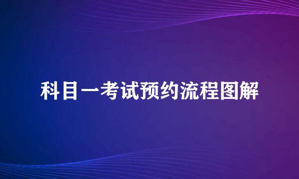 科目一考试预约流程图解