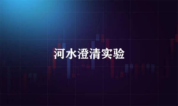 河水澄清实验