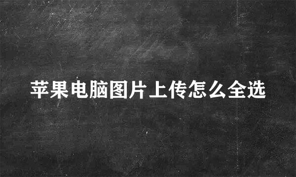 苹果电脑图片上传怎么全选