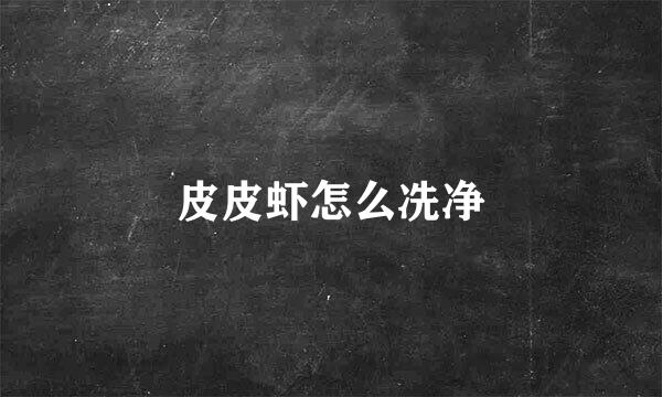皮皮虾怎么冼净