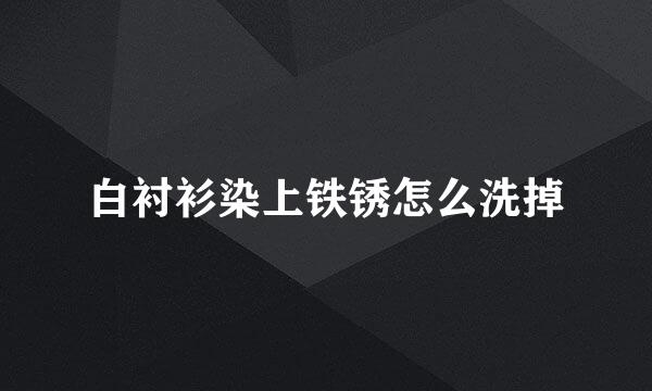 白衬衫染上铁锈怎么洗掉
