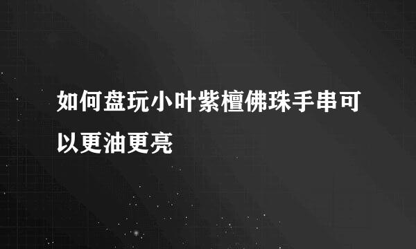 如何盘玩小叶紫檀佛珠手串可以更油更亮