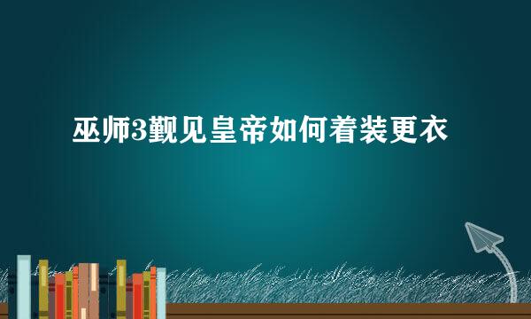巫师3觐见皇帝如何着装更衣