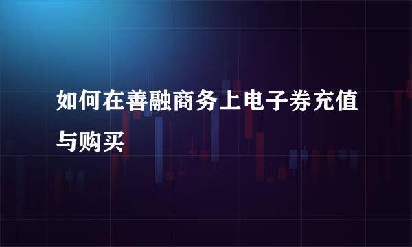 如何在善融商务上电子券充值与购买