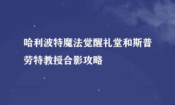 哈利波特魔法觉醒礼堂和斯普劳特教授合影攻略