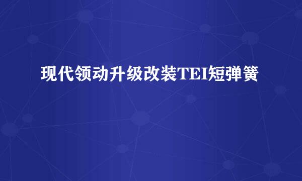 现代领动升级改装TEI短弹簧