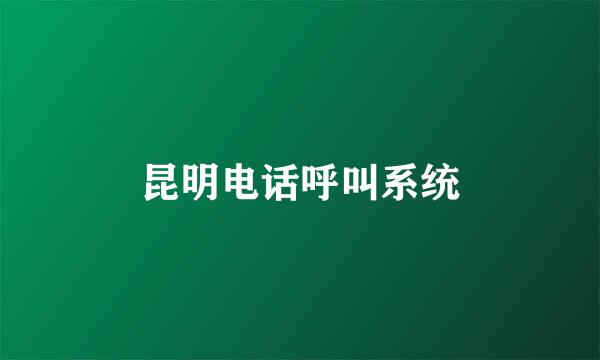昆明电话呼叫系统