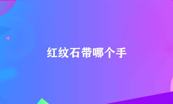红纹石带哪个手