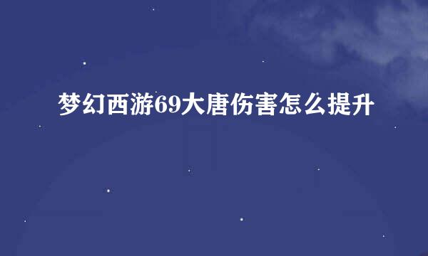 梦幻西游69大唐伤害怎么提升
