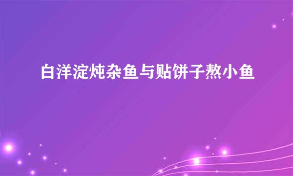 白洋淀炖杂鱼与贴饼子熬小鱼