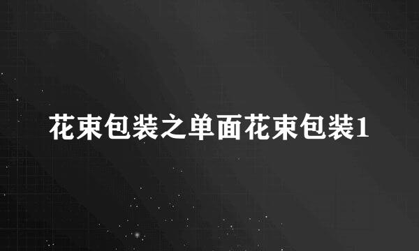 花束包装之单面花束包装1