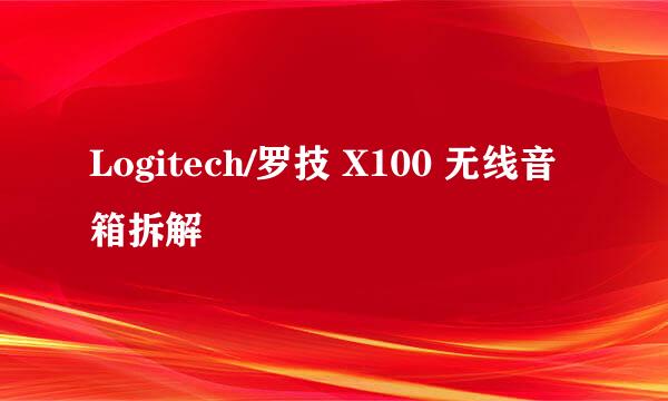 Logitech/罗技 X100 无线音箱拆解