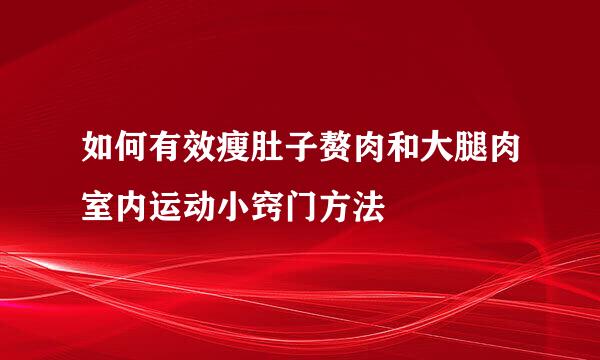 如何有效瘦肚子赘肉和大腿肉室内运动小窍门方法
