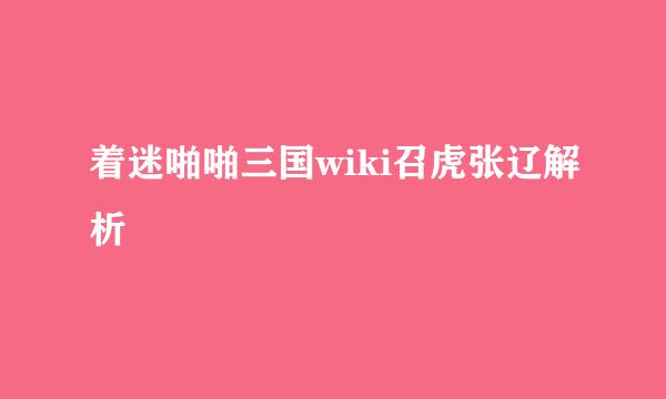 着迷啪啪三国wiki召虎张辽解析