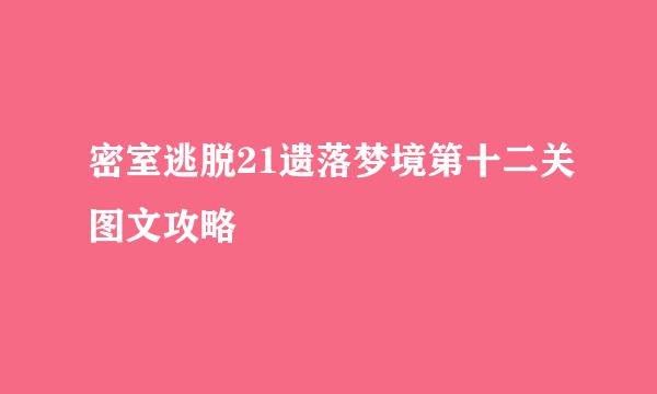 密室逃脱21遗落梦境第十二关图文攻略