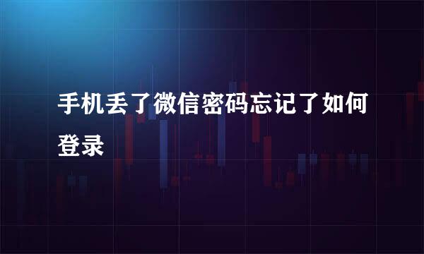 手机丢了微信密码忘记了如何登录