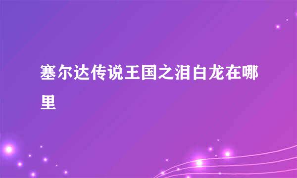塞尔达传说王国之泪白龙在哪里