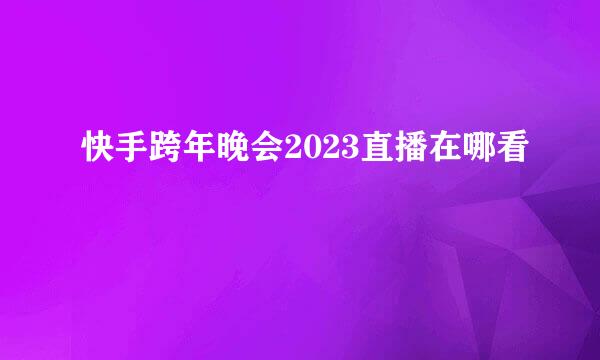 快手跨年晚会2023直播在哪看
