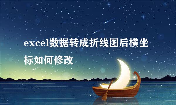 excel数据转成折线图后横坐标如何修改