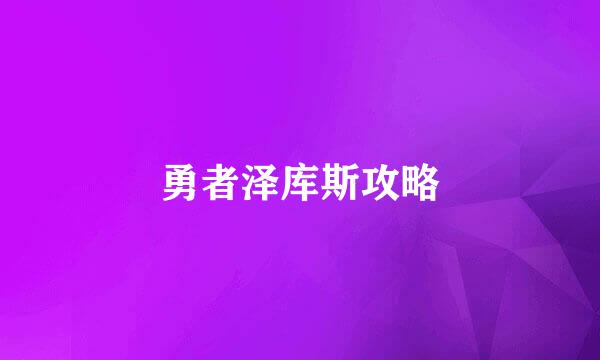 勇者泽库斯攻略