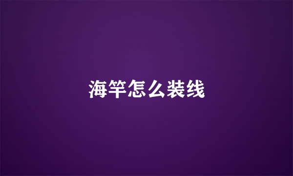海竿怎么装线